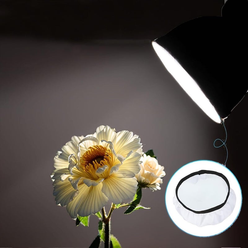 EDNEY 6 Pack 7 Inches/ 18 cm Standard Diffuser Lamp Cover, Cloth Diffuser Light Sock Lampshade Reflector for Studio Strobe Reflector (White) - Image 3
